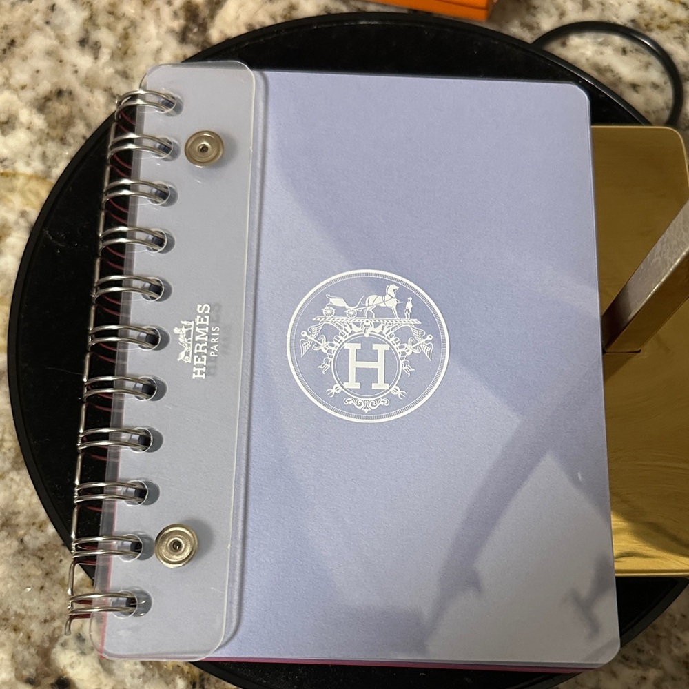 Hermes Lavender Spiral Notebook